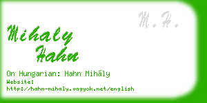 mihaly hahn business card