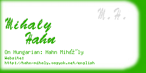 mihaly hahn business card